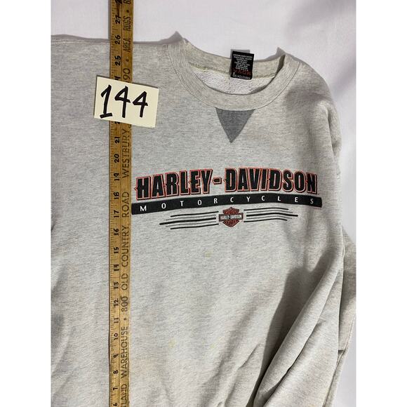 Harley-Davidson Sweatshirt 2000 Gray XL Motorcycle Logo Vintage Crew Pullover - Picture 6 of 16